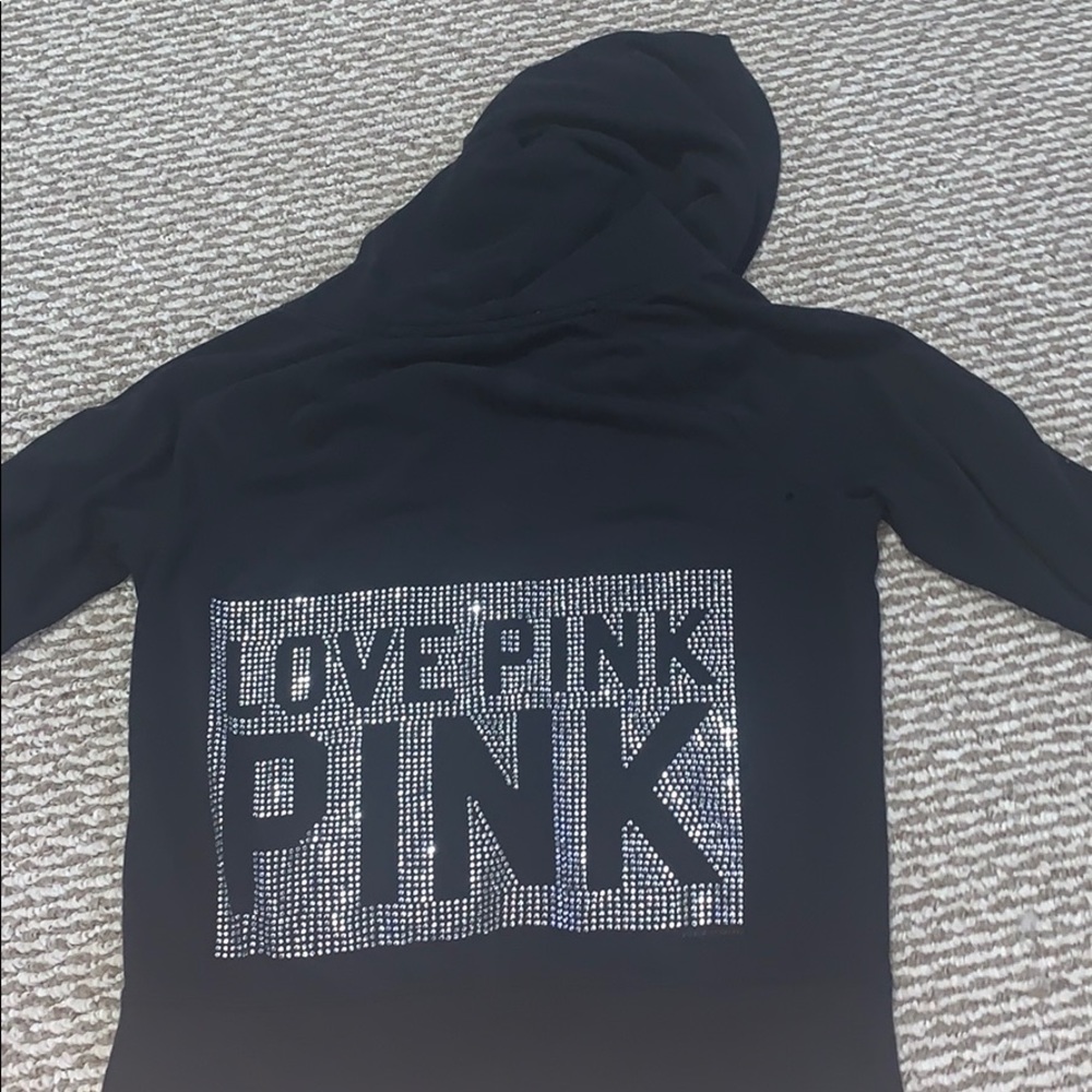 PINK ZIP UP JACKET !! RHINESTONE DETAILING